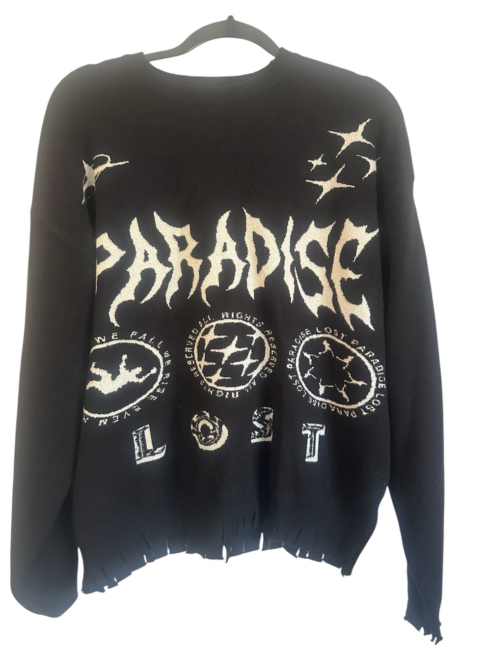 Paradise Lost we fall we rise  sweatshirt size small oversized